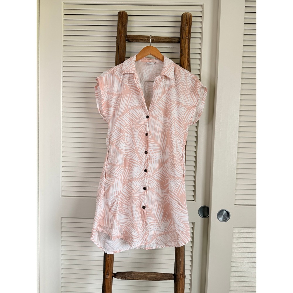 Makai‎ Beach Shirt Dress Medium Pink